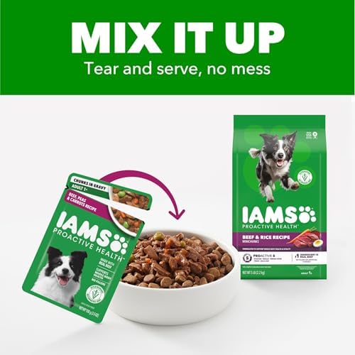 IAMS Proactive Health Adult Wet Dog Food Variety Pack, 3.5 oz. Pouch, (18 Count) — view 4