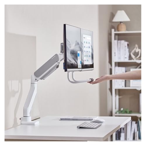 Support de bureau pour double moniteur avec ressort à gaz fluide VESA - 7