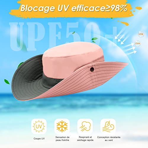 SEYUFN-Women-Sun-Hat-Outdoor-Summer-Hat-Hiking-UV-Protection-Wide-Brim-Mesh-Ponytail-Bush-Hat-for-Hiking