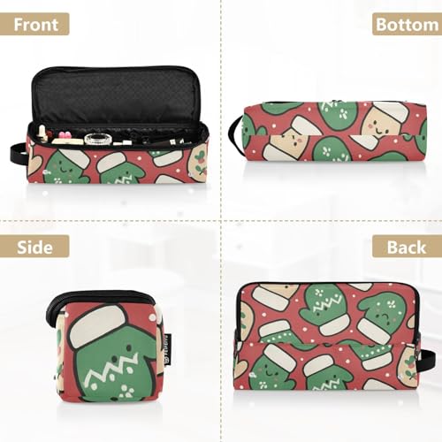 Bolso de viaje GuoChe para herramientas de cabello y tapete resistente al calor con cierre - Fondo rojo miniatura 5
