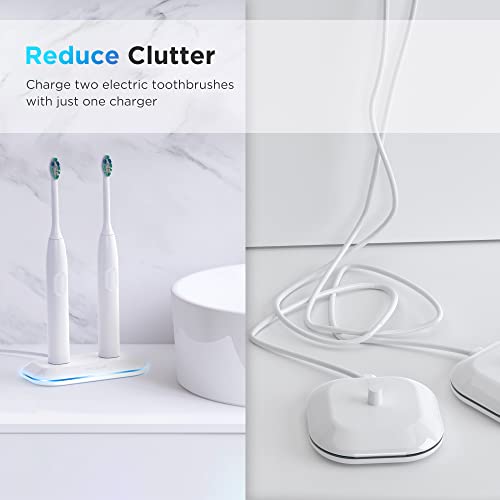 Galvanox 2-In-1 Dual Toothbrush Charger Compatible With Oral B Electric Toothbrushes, Replacement For 3757 - Works With Braun Oralb Pro Advantage Smart Genius Vitality Io And Kids Models #TOP6
