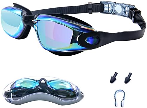 Swimming Goggles for Men Women Adults - Anti Fog Swim Goggles with Uv Protection, Clear Vision, No Leaking Silicone Cushion