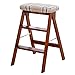 Kryty Stołek Do Wspinaczki, Przenośny Stołek Schodkowy Kuchenny Stołek Schodowy Przenośna Składana Drabina Z Litego Drewna, Stołek Kreatywny Wielofunkcyjny, Antypoślizgowe Stopy, Specjalny Stołek Ku