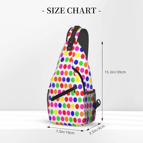 Mochila Bandolera Polka Dot para Senderismo y Viaje miniatura 3