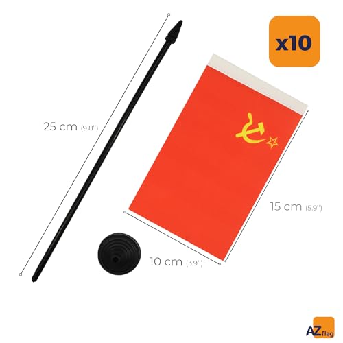Drapeau de table URSS AZ FLAG lot de 10 mini drapeaux communistes russes