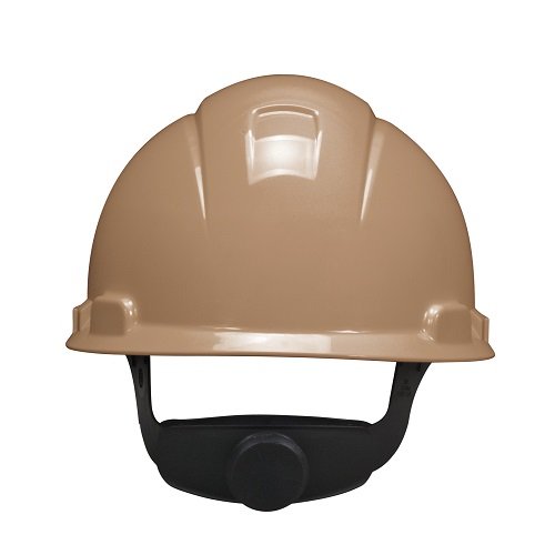 3M Hard Hat, Vented with 4-Point Ratchet Suspension, H-711V Adjustable, Tan (Pack of 20)