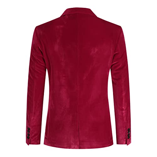 Iynnijoy Men's 3-Piece Gold Velvet Suit Tuxedo Slim Fit 1 Button Blazer Jacket for Prom Dinner Party Wedding4