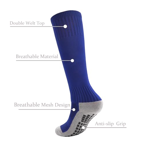 Marchare Boys Athletic Soccer Socks Knee High Socks Grip Sock Baseball Football Sock For Boys Girls2