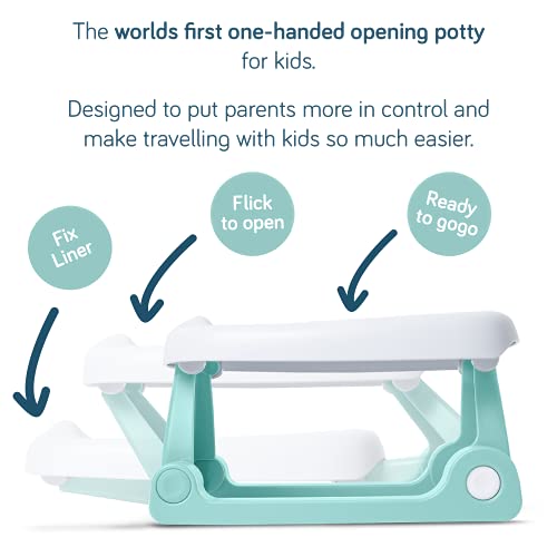 Pottiagogo P-P-002 potjes, draagbaar, opvouwbaar, innovatief materiaal, antibacterieel, groen, 390 g - Afbeelding 3