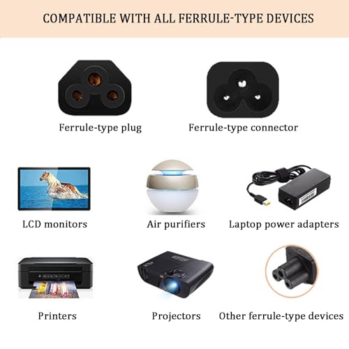 Cable de carga de CA americano de 1.2m para portátiles en viajes y oficinas 7
