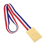 Toyvian Medalla de Oro Rectangular de Taekwondo con Cinta Cuello, Medalla de Premio para Competencias Deportivas, Trofeo de Victoria para Eventos y Campeonatos Escolares
