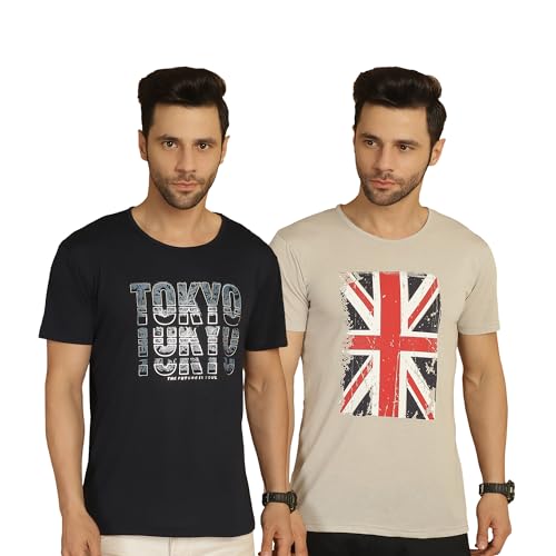 Image of Mack Jonney Regular Fit Mens Tshirts(Pack of 2-MACK631784)