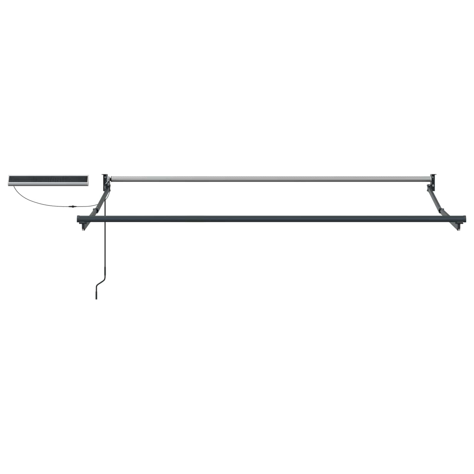 Toldo Eléctrico Extensible Multicolor, 2,5 x 2 m, Protección Solar Balcón Terraza Jardín Resistente a la intemperie Extensible Pantalla con Panel Solar y Mando a Distancia para Exterior