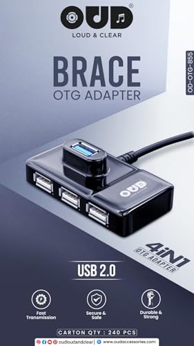 Image of OUD LOUD & CLEAR OTG Brace OTG Adapter with USB2.0 Solution Adapter Thunderbolt 3 On The Go Cable Connector