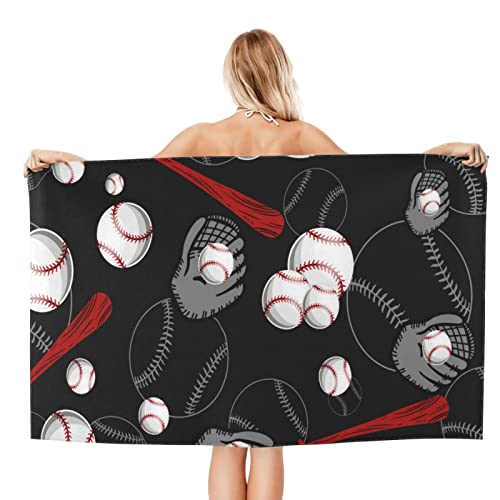 Kjufbmsv Baseball Beach Towels Quick Dry Microfiber Soft And Absorbent Bath Towel Outdoor Travel Oversized Beach Towel For Adults Kids (52" X 32") #TOP2