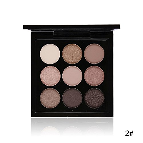 9 Color Pigment Eyeshadow Palette Shimmer Matte Pigment Earth Nude Makeu