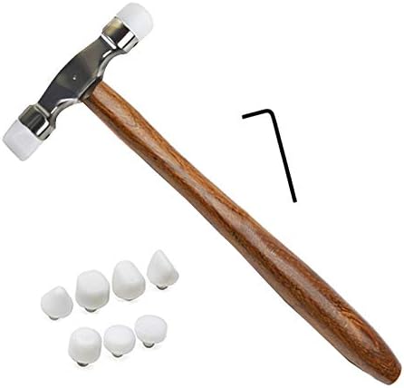 Nylon Heads Metal Forming Hammer Soft Touch 9 Face Plastic Tipped Tool