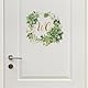 Toilette Blumen Grün Wandaufkleber Eucalyptus Pflanzen Blätter, PVC Toilettendeckel aufkleber Bad Möbel Tür Schild Dekor Abnehmbar und selbstklebend (F018+F028)