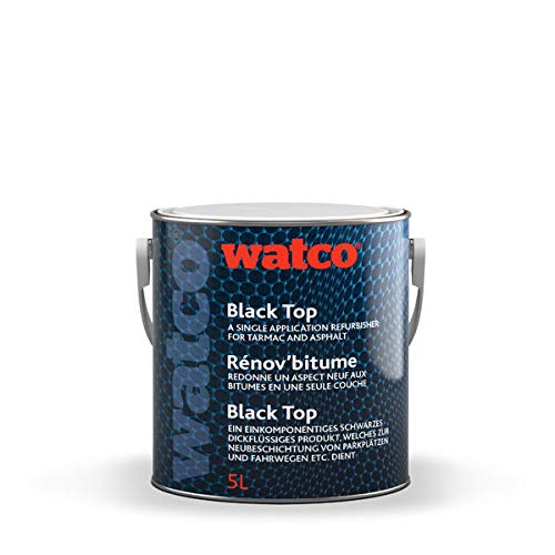 Watco Rénov'bitume peinture pour bitume redonne aspect neuf, ravive les sols ternes, 5L noir
