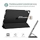 ProCase iPad Pro 12.9 Zoll 2017/2015 Hülle Cover (Alte Model, 1st und 2nd Gen.), Ultra Dünn Leicht Stand Schutzhülle Shell mit Translucent Frosted Rückhülle Schutzhülle –Schwarz