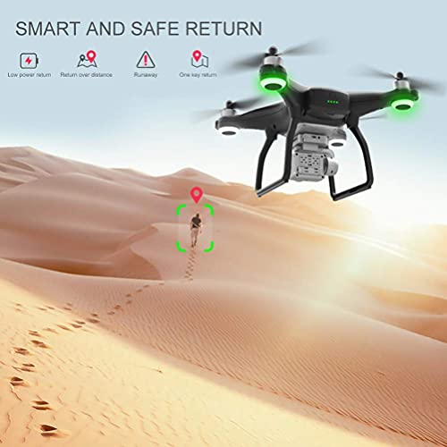 Drone con Motor Sin Escobillas, GPS Drone con Cámara 4K HD, 5G WiFi FPV, Gimbal De 3 Ejes, Cuadricóptero De Tiempo De Vuelo De 30 Minutos, Cámara Antivibración De 90 ° Esc, Distancia De Control Remot