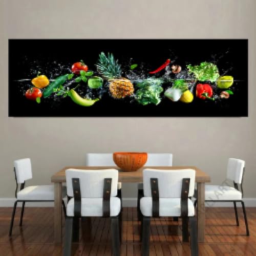Affiches sur toile nourriture sur table noire pour l'ambiance de la cuisine