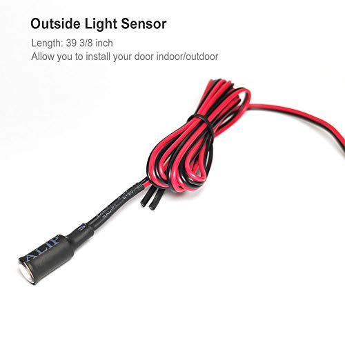JVR Chicken Coop Door Automatic Opener Kit, Rainproof Adjustable Light Sensor Controller Actuator Motor, 12V DC Power Supply (Light Sensor)