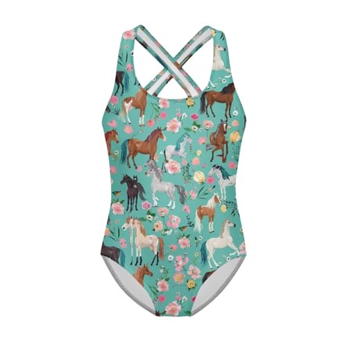 Image of Girls One-Piece Swimsuit for Swimming Lessons Beach Volleyball Pool Party Outdoor Training Quick Dry