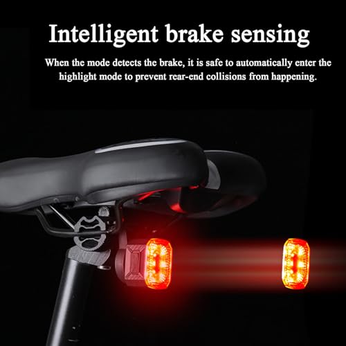 Lumière de sécurité arrière avec capteur imperméable pour cycliste - 6