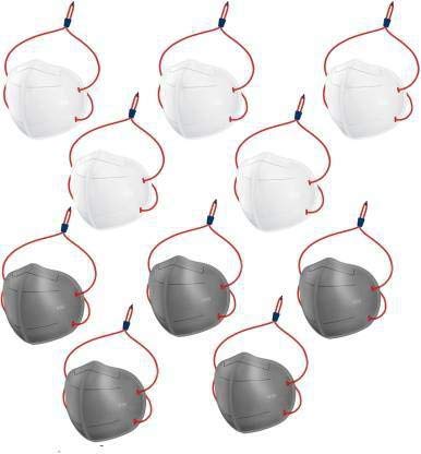 CHITRA EXPORTS N95 face MASK WITH ADJUSTABLE HEAD LOOP, ANTI VIRUS , ANTI POLLUTION, PACK OF 10 PIECE (Free Size, Pack of 10)