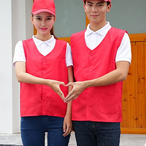 Adult Volunteer Activity Vest Jacket Supermarket Uniform Vests Clerk Workwear with Pockets2