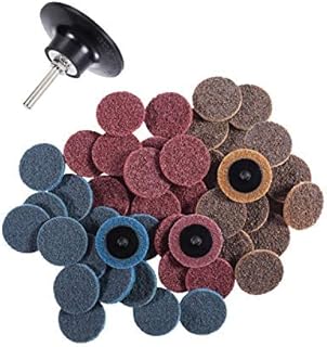 S SATC 46PCS Sanding Discs 2 Inch Roll Lock Quick Change Discs 1pcs 1/4'' Holder Surface Conditioning Discs Fine Medium Coarse for Die Grinder Surface Strip Grind Polish Burr Finish Rust Paint Removal