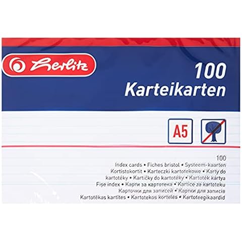 herlitz Karteikarte A5, liniert Cover