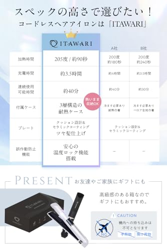 ITAWARI コードレスヘアアイロン の商品画像 6