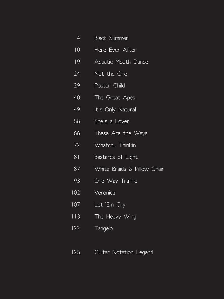 Red Hot Chili Peppers Unlimited Love Guitar Recorded Versions | Recueil de Chansons et Partitions Guitare Électrique Tablature | 17 Transcriptions Complètes Black Summer Album Complet 128 Pages