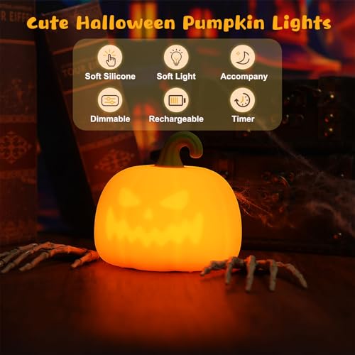 Lámpara de Noche Calabaza VEEKI para Niños miniatura 2