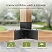 Grehitk Pergola Kit, Pergola Brackets 3-Way Right Angle Corner Bracket Woodworks DIY Post Base Kit, Wooden Beams for Gazebos Patio Pergolas Log Cabin