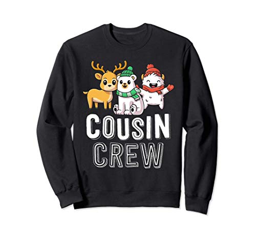 Cousin Crew Christmas Shirts For Kids Reindeer Polar Bear Sweatshirt