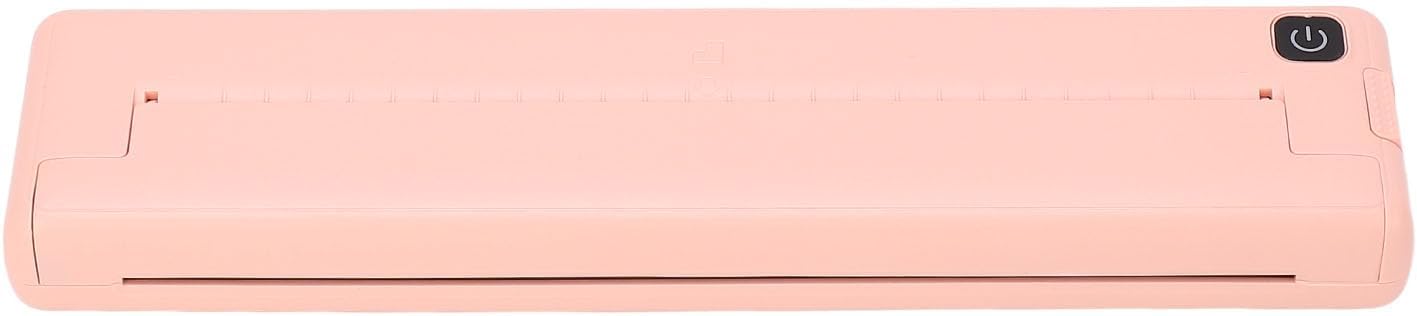 Walfront Mini Printer Portable Printer Bluetooth Inkless Thermal Printing Machine Battery Powered 90 Sheets Capacity A4 Paper for iOS for Android