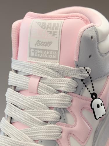 Image of The Souled Store UBZ Ascend: Women and Girls High Top Sneakers | Colourblocked Trainer with Durable PU Upper, Thick Rubber Sole & Padded Collar