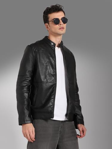 Image of HIGH STAR Faux Men's Leather Standard Length Jacket