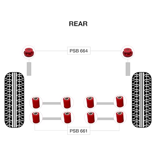 Bagues bras suspension arrière PSB polyuréthane Mini Cooper 2001-2016 - 3