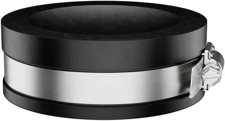 Fernco PQC-103 3.5" Flexible PVC Reusable Pipe Cap for Cast Iron, Steel, Copper & Plastic Pipes (3.1-3.63 OD)