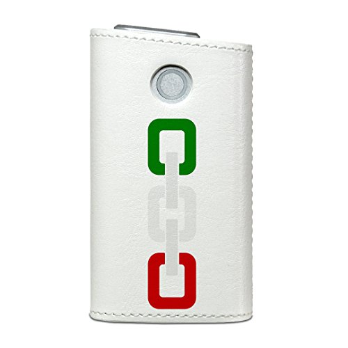 glo グロー グロウ 専用 レザーケース レザーカバー タバコ ケース カバー 合皮 ハードケース カバー 収納 デザイン 革 皮 その他 鎖 くさり 緑 赤 006106