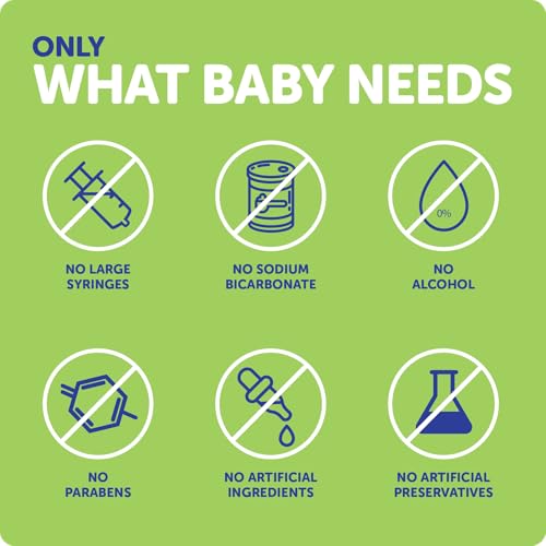 Image of Ddrops Baby Tummy Relief Liquid Drops, Organic Gripe Water for Newborns, Relief from Gas, Colic, Fussiness and Hiccups, Just One Drop, Herbal Ingredients, 120 Drops