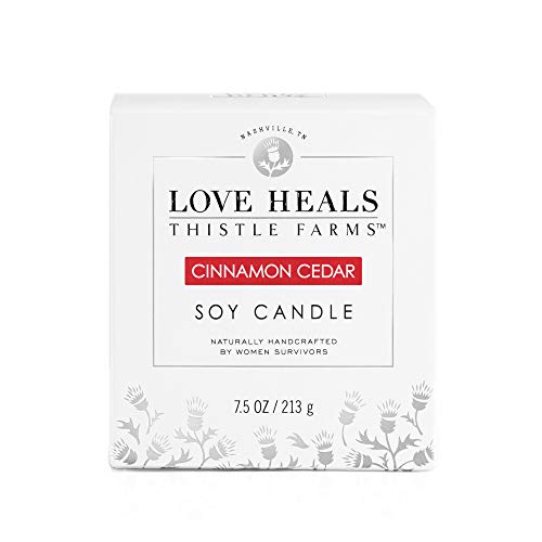 Thistle Farms | Scented Soy Candles 7.5 oz | Hand Poured by Women Survivors in The USA | Love Heals (Cinnamon Cedar) Thistle Farms | Scented Soy Candles 7.5 oz | Hand Poured by Women Survivors in The USA | Love Heals (Cinnamon Cedar)