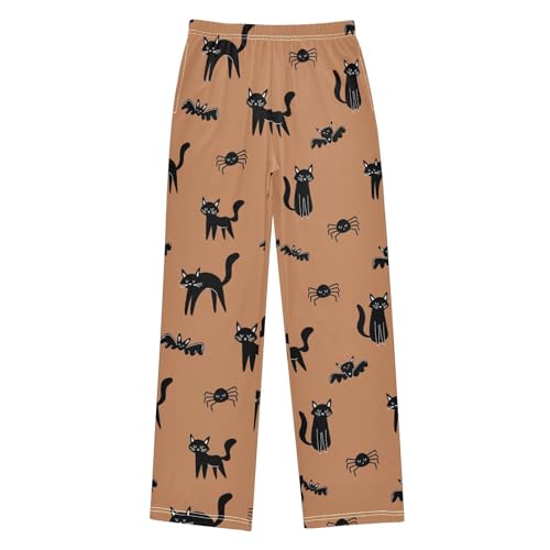 Boys' Pants Cat Bat Spider Long Bottoms Jogger Pants Elastic Waist Trousers with Pockets S-XL