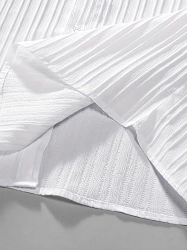 Image of GRECIILOOKS Shirt for Men | Mens Casual Shirt | Men Stylish Shirt | Men Textured Shirt | Men's Regular Fit | Men Ribbed Shirt | Short Sleeve Shirt for Summer Outdoor Activities