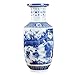 Cxp Boutiques Stile Classico Cinese Blu e Bianco in Ceramica Vaso Antico Vaso di Fiori in Porcellana da Tavolo for la Sala da Pranzo dell'hotel Decorazione di Nozze Elegante (Color : E)