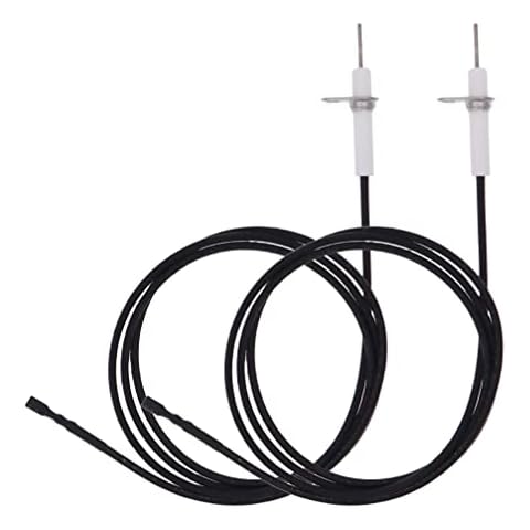 METER STAR 2Pc 38" Pulse Ignitor Wire & Ceramic Electrode Assembly Replacement,Ignition Electrode Can DIY Bending for Pulse Ignitor Spark Plug Ignition Electrode Replacement Cover